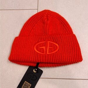 Goldbergh Vibrant Orange Chunky Knit Beanie